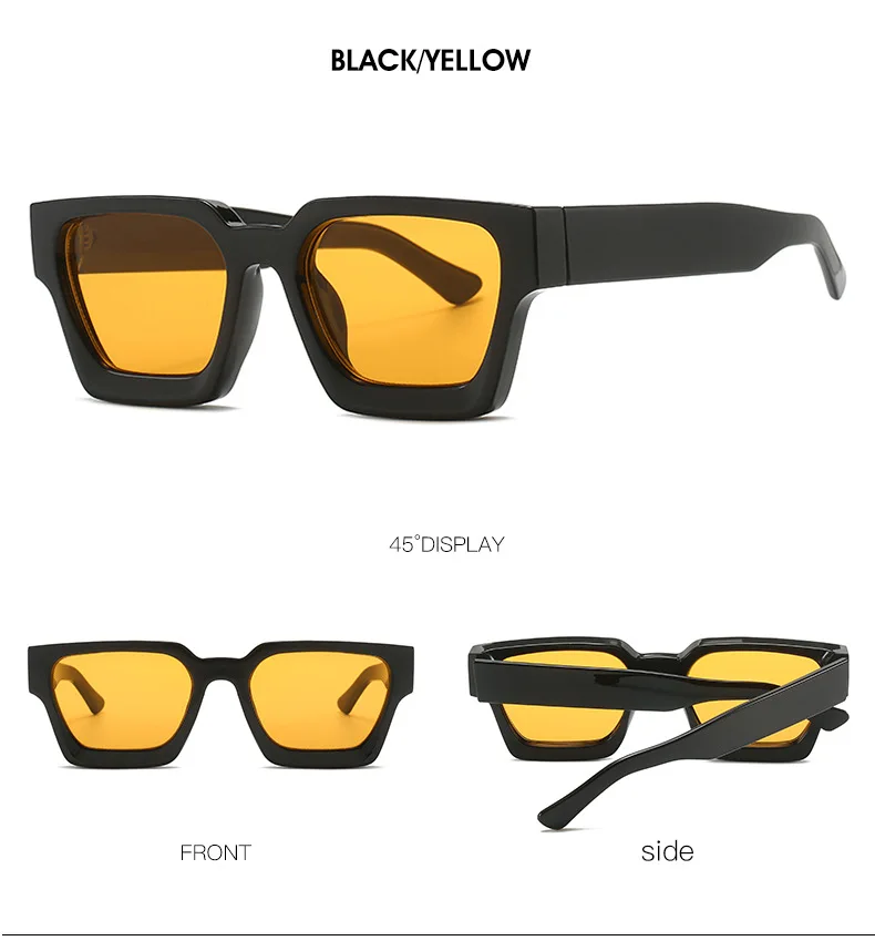 56010 Retro Quadratische Punk Sonnenbrille Frauen Männer Unisex Driving Shades Vintage Sonnenbrille Uv400 Gafas De Sol – Detail 10
