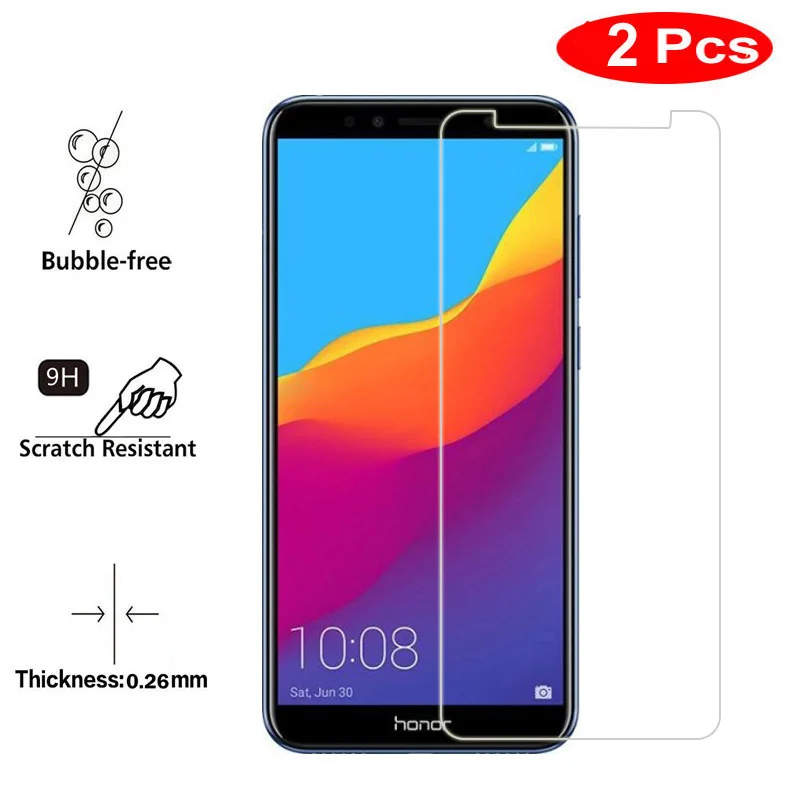 2pcs Tempered Glass for Huawei Honor 7A 7C Pro Russian Version Explosion-proof Protective Film Screen Protector