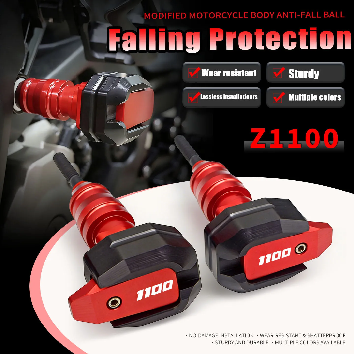 

For Z1100 Z 1100 2025 2026 Motorcycle CNC Falling Protection Frame Slider Fairing Guard Anti Crash Pad Protector