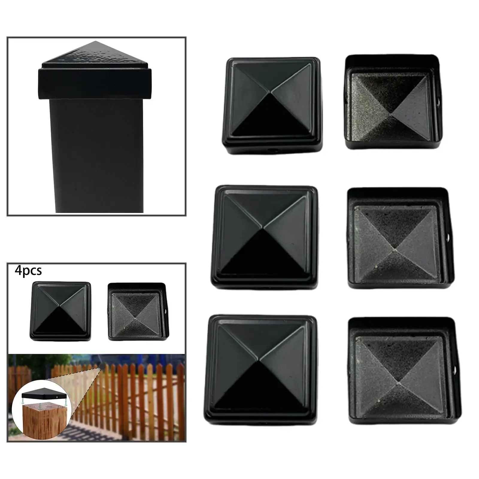 Iron Fence Post Cap Post Caps, Fence Column Cover ,Waterproof Reusable