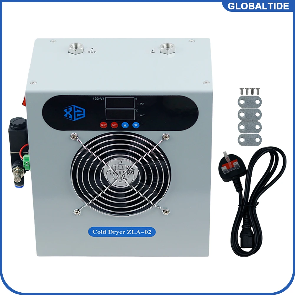 120L/min Refrigerated Gas Dryer Air Compressor Compressed Air Drying Water Removal Filtration Automatic Drainage Cold Dryer