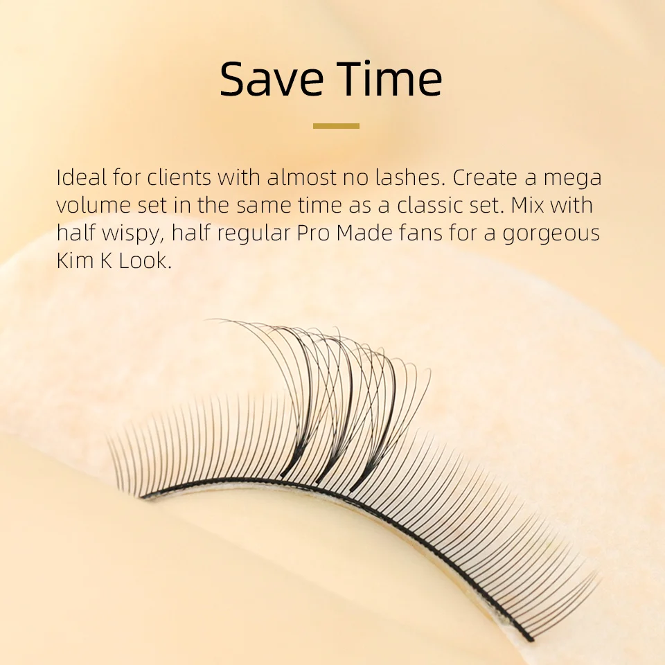 AGUUD 5D/7D/9D Spike Premade Fans Cluster Extension ciglia Base piatta Wispy Russian Volume Fans Flat Stem Lashes Extension