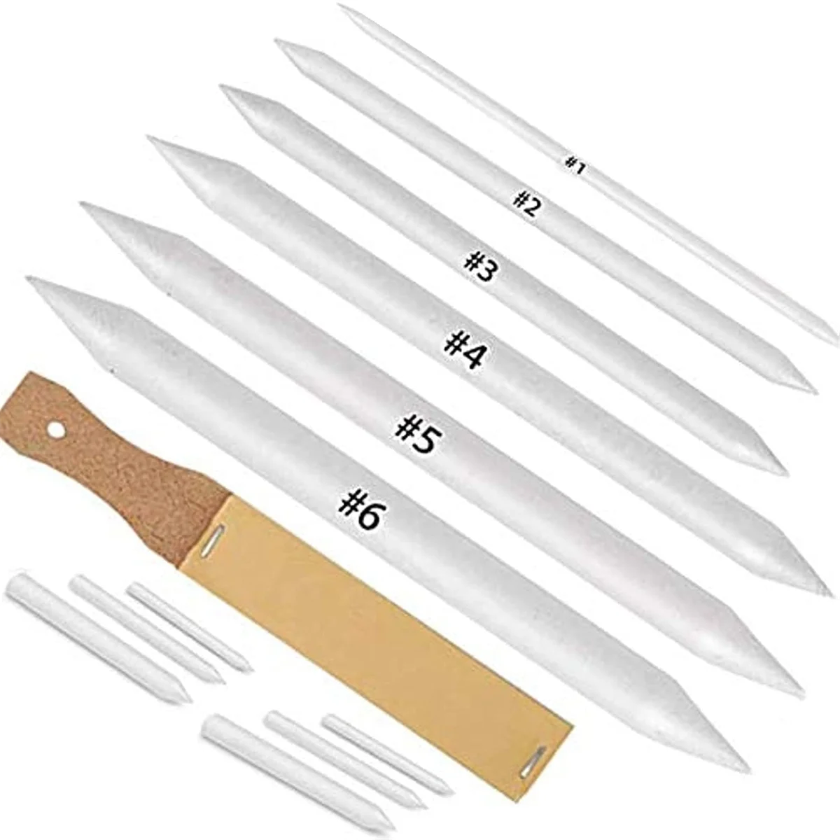 Gfc-12 шт. смешивающие пеньки и тортильоны, бумажные художественные блендеры с наждачной бумагой, точилка для карандашей, указатель для студенческого художника