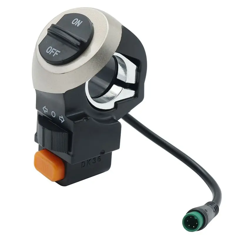 NEW HOT In Stock-1 Piece Electric Scooter Front Lamp Signal Horn Turn Light On/Off Button Light Switch Black Plastic For Electri