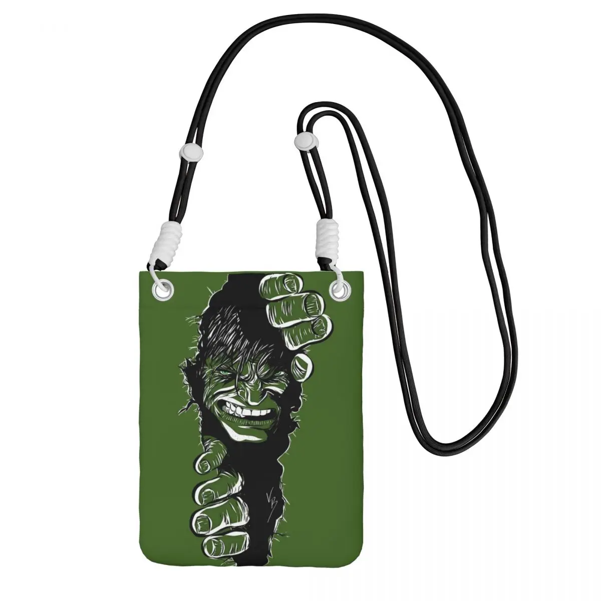 

Custom Hulk Smart Phone Wallet With Strap Green-Skinned Crossbody Bag Women Men Travel Hiking Mobile Phone Bag