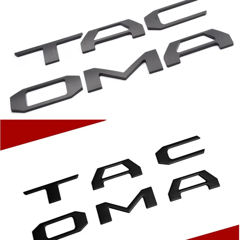 3D carta capa emblema para Toyota Tacoma, Dedicado Tailgate adesivo, acessórios de design de carro, 2016, 2017, 2018, 2019, 2020