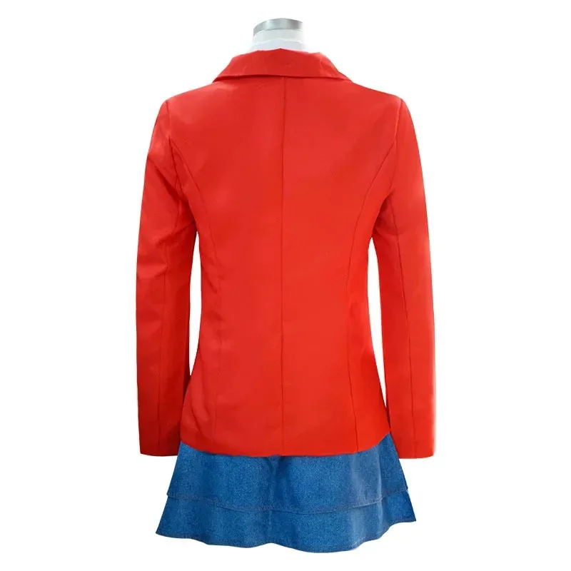 EWS Rebelde 유니폼 코스프레 의상 빨간색 재킷 셔츠 스커트 할로윈 카니발 파티 여학생용 고등학교 S Xb;4.f'7;j,3'