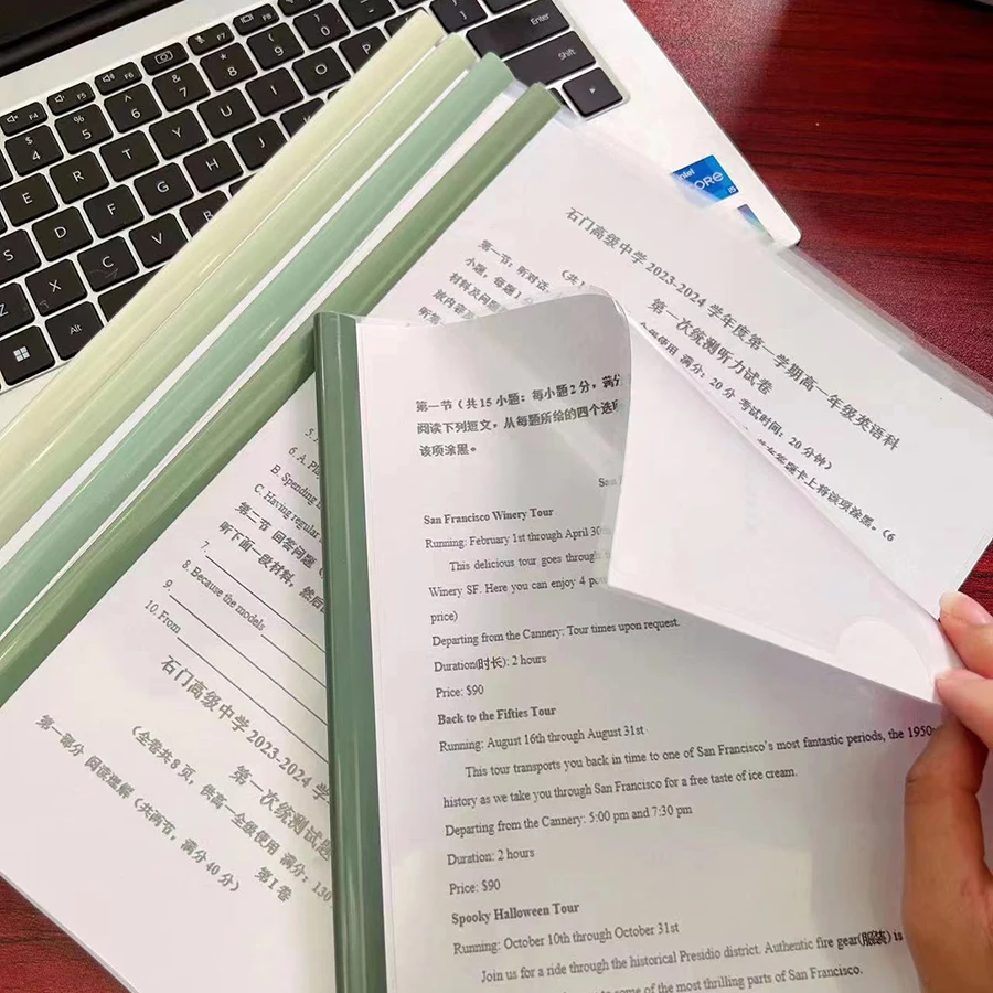 5 Verdikte Sucker Staaf Clips, A4 Map, Trekstang Clip, Map, Bestand, Test Papier, Boek Clip, Student Data Opslag Bindmiddel