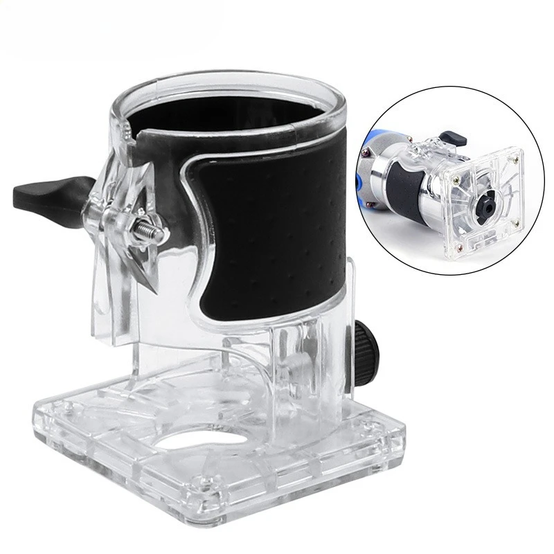 

Trimming machine base woodworking transparent cover, engraving machine protective cover shell, trimming power tool accessories