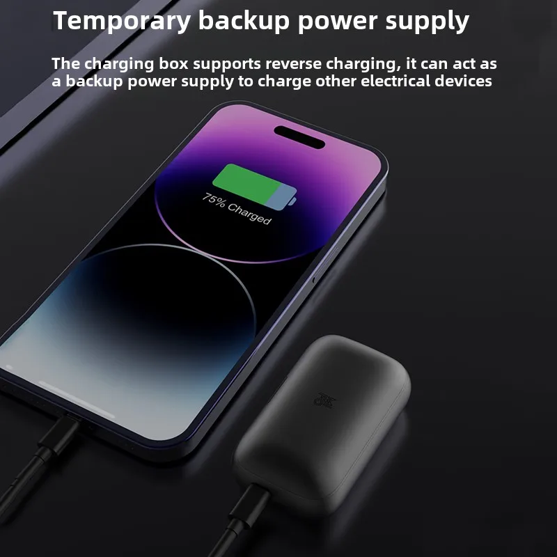 MIFO O5 Третья наушники-вкладыши Bluetooth 5,4 Водонепроницаемые спортивные наушники с шумоподавлением Bass True Wireless Наушники с длительным сроком службы батареи