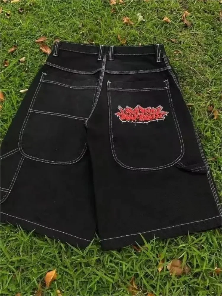 Pantalones vaqueros holgados Vintage Y2k para mujer, ropa de calle coreana Harajuku, pantalones vaqueros góticos de gran tamaño, bordado, Verano