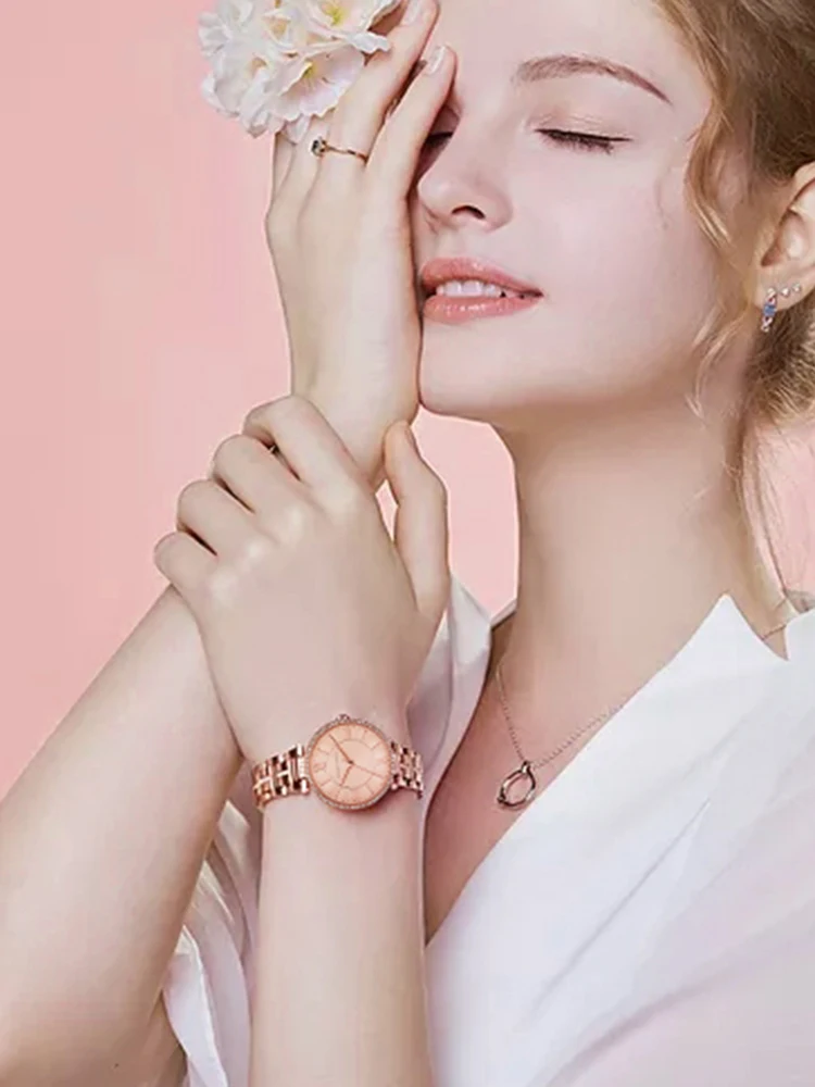 Reloj de pulsera de cuero con diamantes de imitación para Mujer, marca famosa, diseñador británico, movimiento japonés Original, Reloj de lujo para Mujer