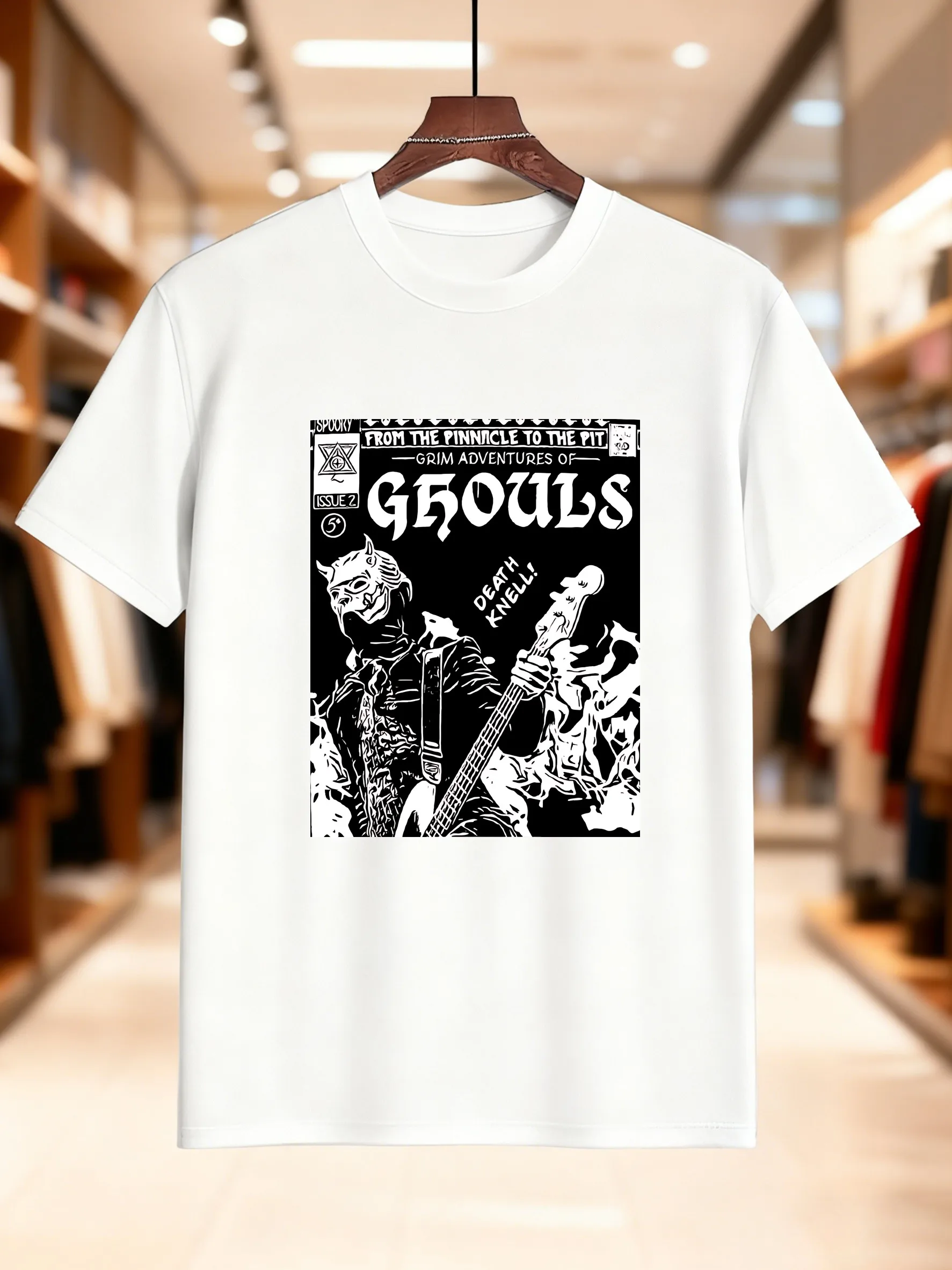 جديد وصول أزياء الرجال تي شيرت مطبوع Grouls Grim مغامرات 100% القطن لينة عارضة المحملة العصرية الجرافيك رواية Des