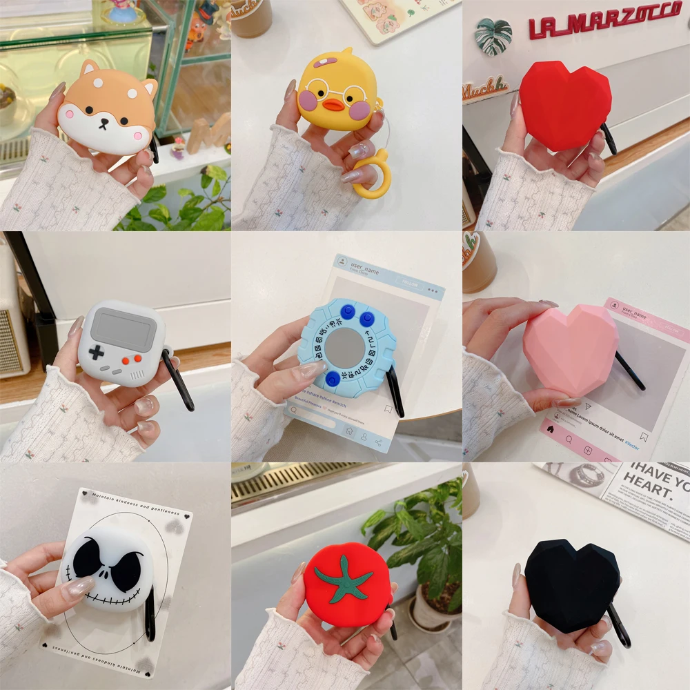 Cute Cartoon Corgi Love Heart Duck Silicone Case for Samsung Galaxy Buds 4 Pro / Buds 4 Shockproof Soft Earphone Protector Cover