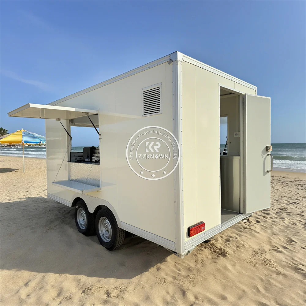 

Outdoor Street Mobile Hot Dog Ice Cream Cart Food Truck Mobile BBQ Coffee Catering Trailer Food Trailer With Full Kitchen