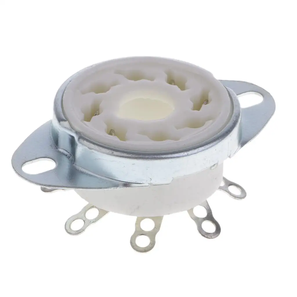 GZC8-Y-6 Ceramic PCB Mounting Tube Socket for KT88/6550/EL34 6SN7 6N8P
