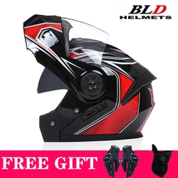 Dubbele Lens Helm Interieur Vizier Nieuwste Veiligheid Modulaire Flip Motorhelm Fashion Voyage Racing Mannen Vrouwen Moto Dot Goedgekeurd