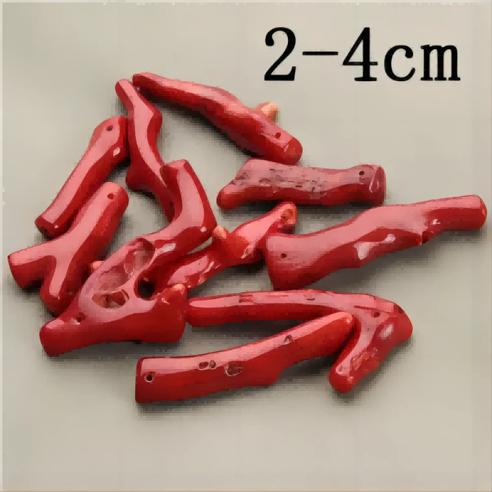 5pcs Natural Stone Coral Bead Red Irregular Branch Shape for Jewelry Making DIY Bracelet Necklace Earrings Charm Gift Decoration