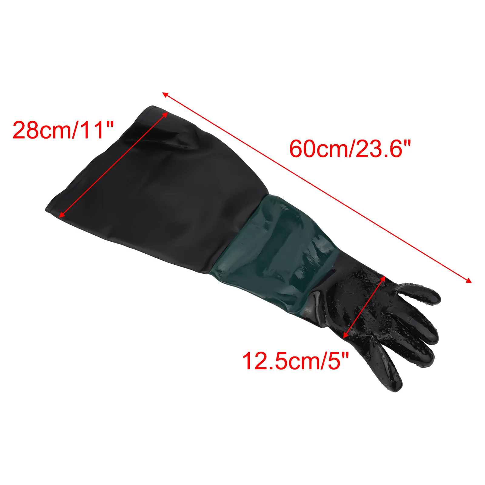 1pcs Left /Right Hand Sandblasting Gloves 23.6×11.8Inch Work Gloves For Sandblaster Sand Blast Cabinet Power Tool Accessories