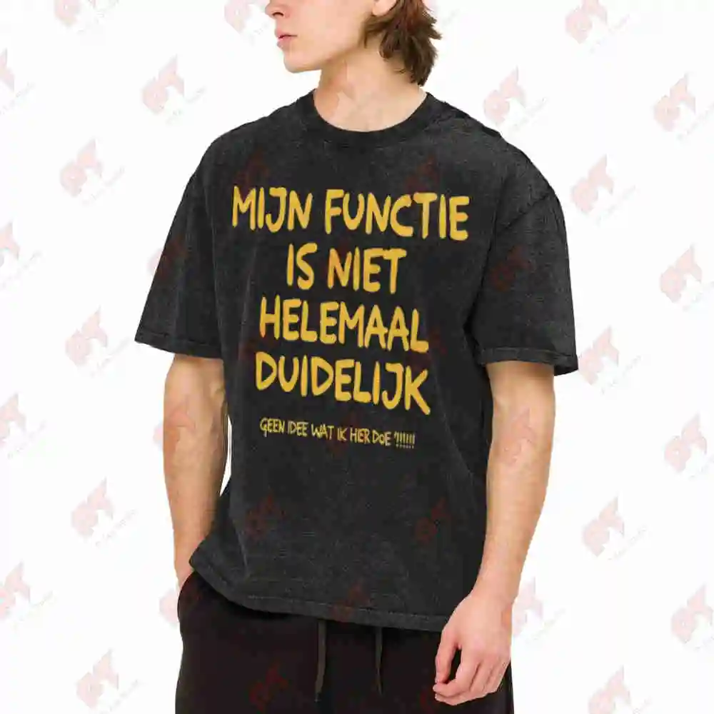 Dutch Saying My Position Isn't Fully Defined Vintage Washed Tee Pure Cotton T-Shirt