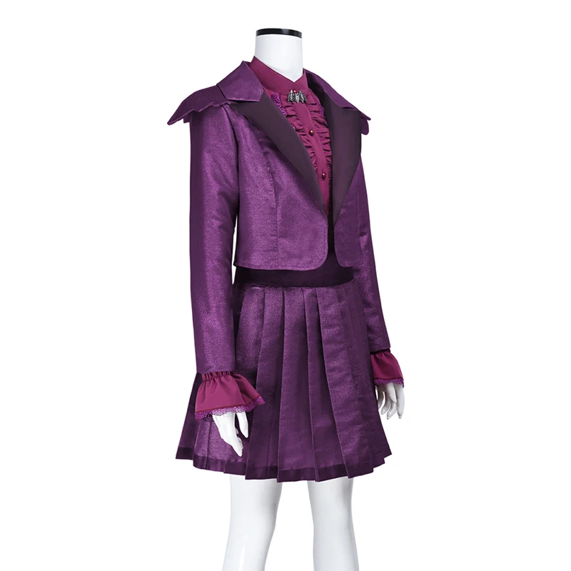 المرأة الأرجواني مصاص دماء فتاة المدرسة هالوين زي المراهقات Vampirina Vee Hauntley تأثيري #3