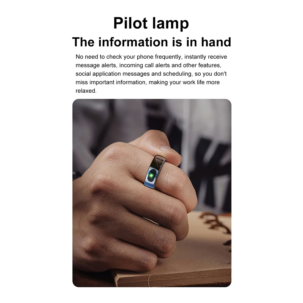 

Smart Ring R08 Womens Men Electronic Smartring With Charging Case Sports Fitness Tracker Sleep Tracker for Xiaomi Samsung Phone