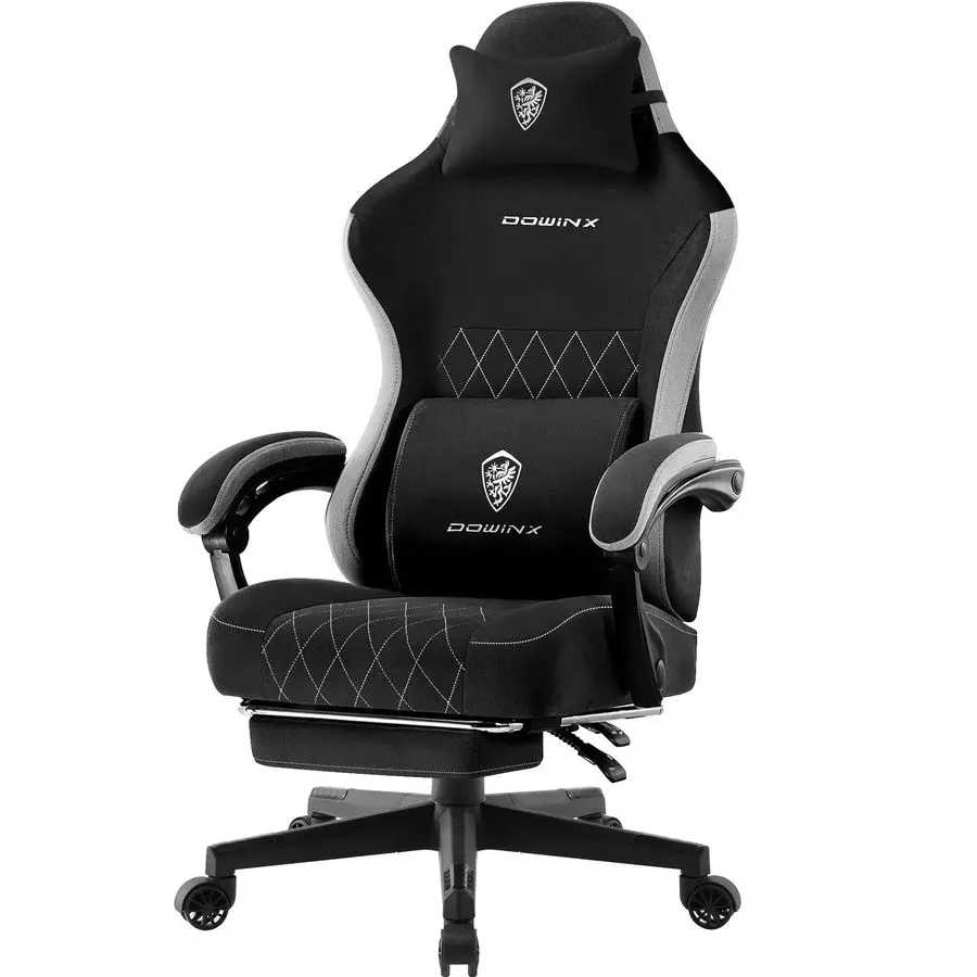 

Fabric Gaming Chair, Computer Office Chair with Pocket Spring Cushions and Lumbar Support, Ergonomic Massage Gaming Chairs