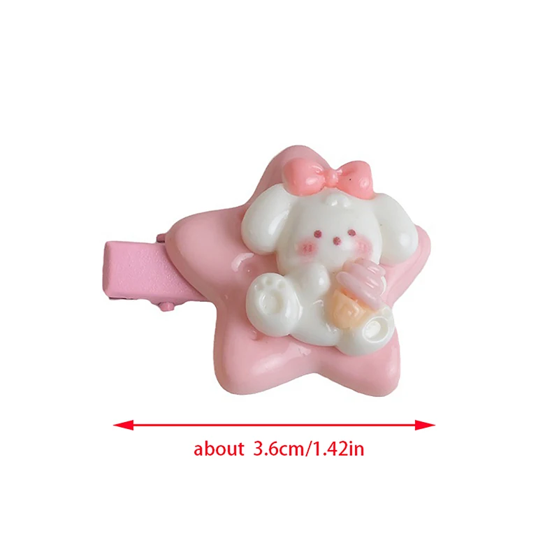 Cartoon Puppy Star Hair Clip Lovely Duckbill Clips Bangs Clip Hairpin Cute Sweet Girl Kids Pentagram Side Clip Hair Accessories