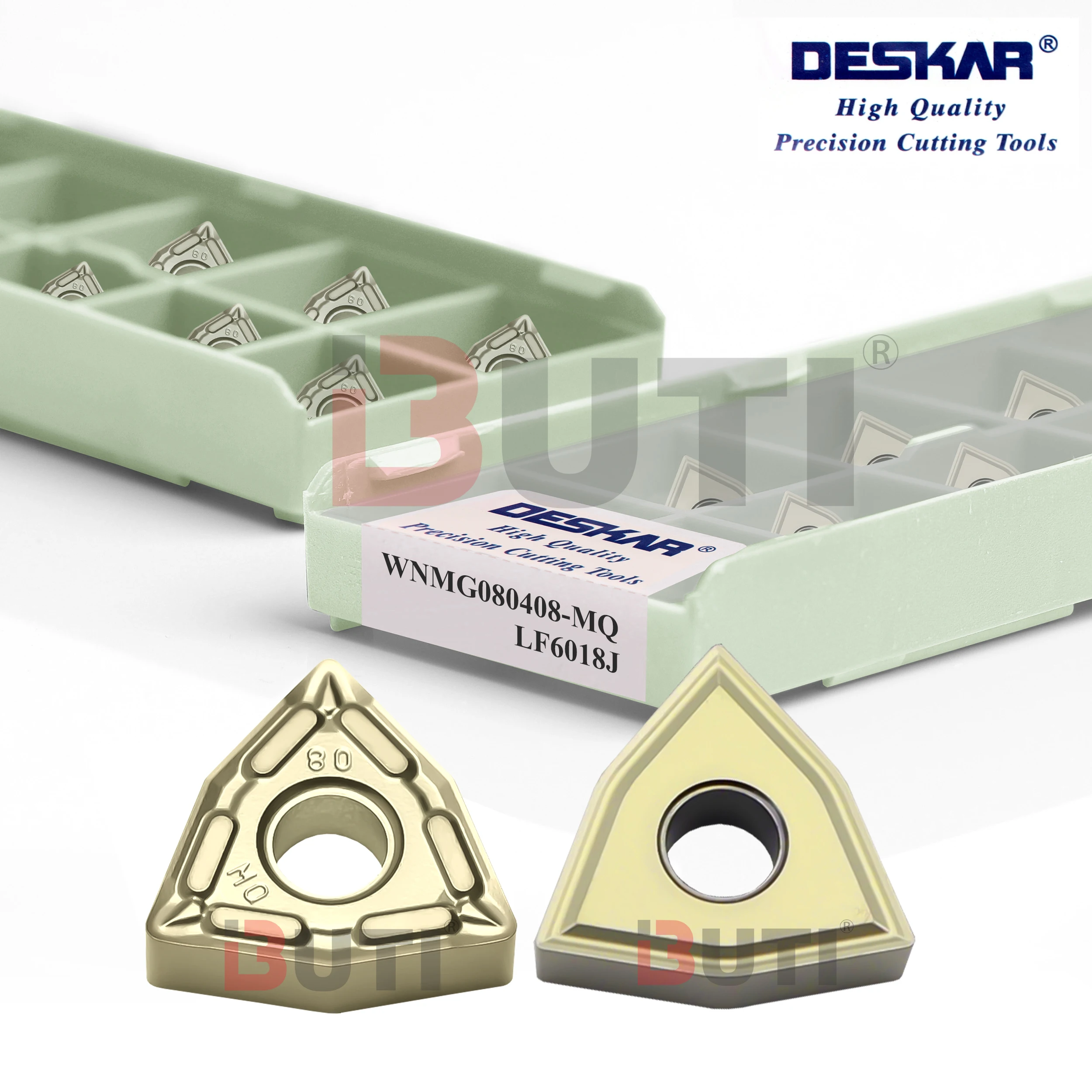 WNMG080404/WNMG080408-MQ MA MS LM LF6018J DESKAR 100% hoja de torno CNC Circular exterior Original serie WNMG cuchillas de acero inoxidable