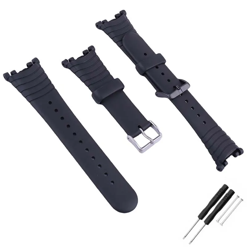 Men's Rubber watch band buckle accessories compatible with Suunto vector sports silicone watch strap wristband bracelet