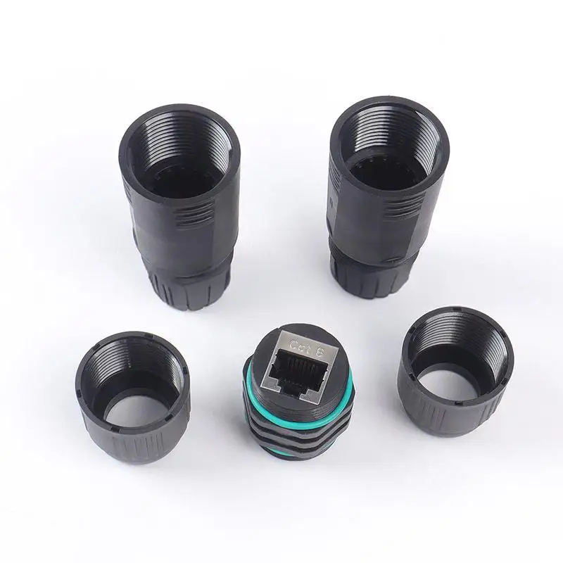 

3 pieces PA66 RJ45 CAT6 RJ45 Waterproof Connector Network Extender Ethernet Cable RJ45 Interface waterproof connector