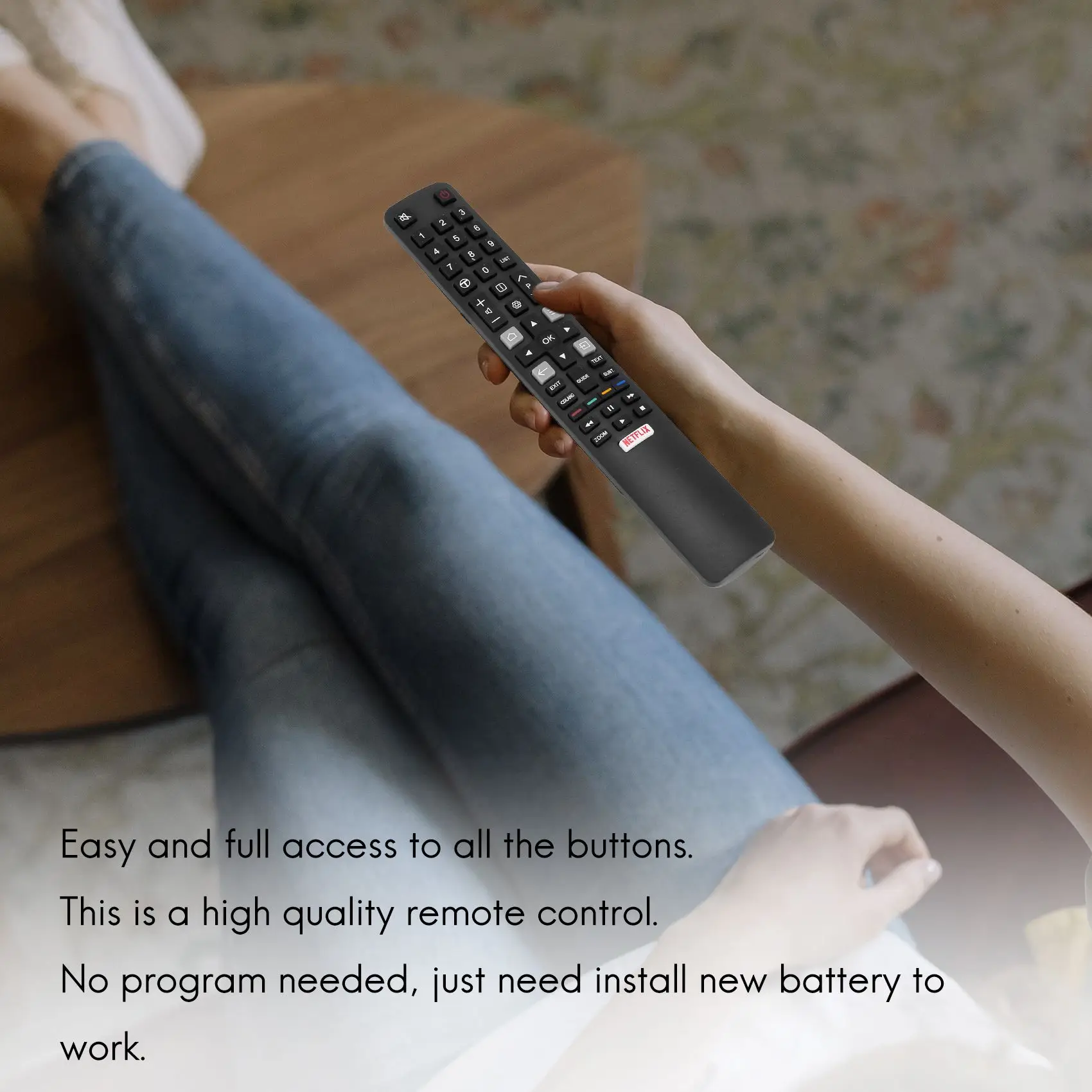 Mando a distancia de TV para TCL ARC802N YUI1 49C2US 55C2US 65C2US 75C2US 43P20US