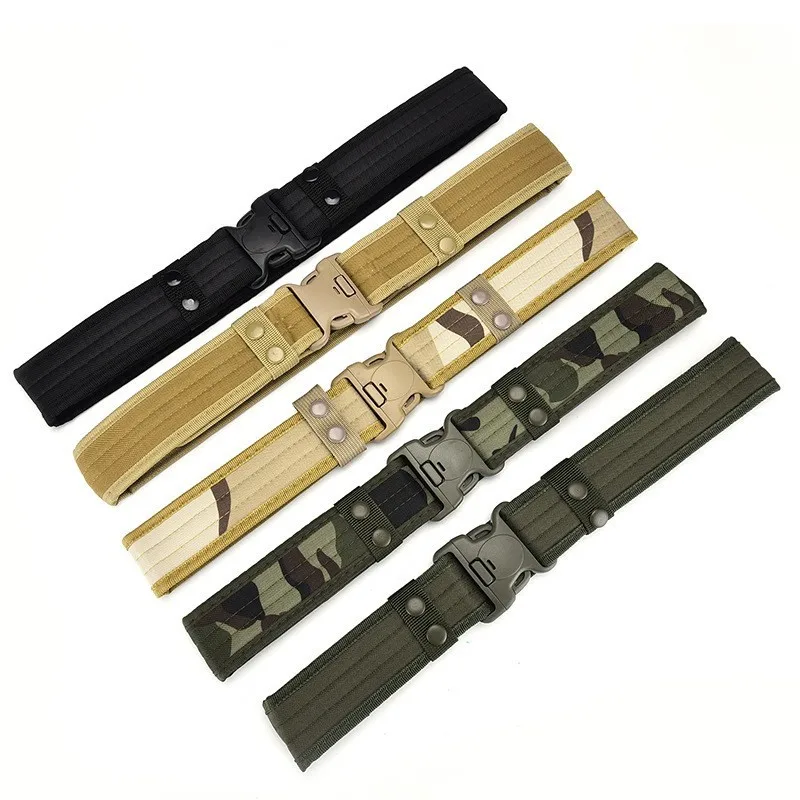 Camouflage tactical belt, canvas belt, military enthusiast Oxford cloth, military training belt, EVA men\'s outdoor pants belt