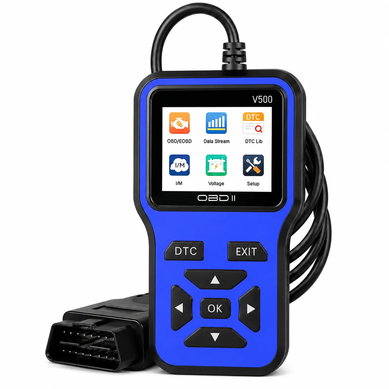 V500 Obd2 Diagnostic Scanner Car Engine Fault Code Reader with Voltage Tester Charging System Test Automotive Repair Tool