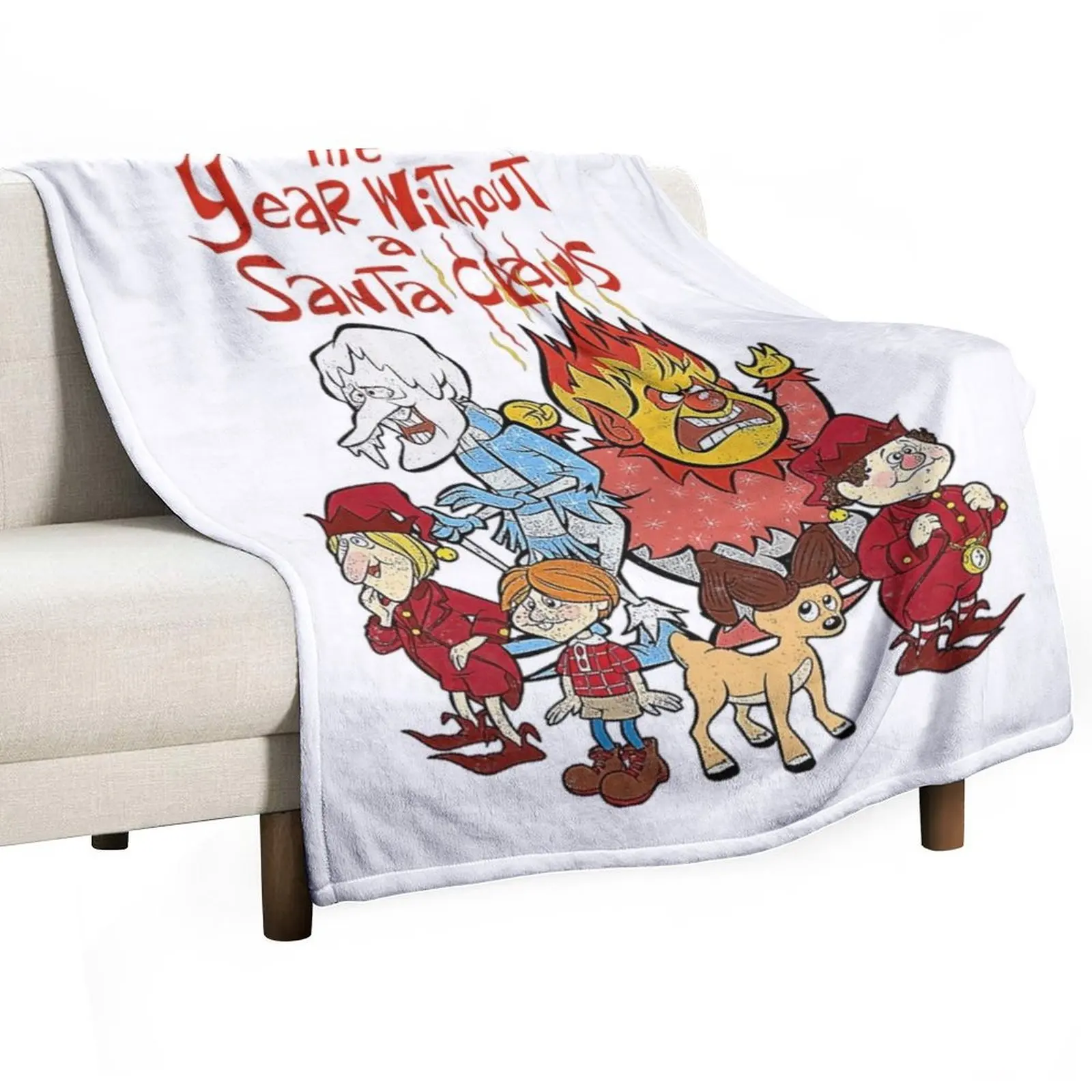 The Year Without A Santa Claus Group Shot Throw Blanket Furrys Flannel Fabric sofa bed Bed Nap Decoratives Blankets