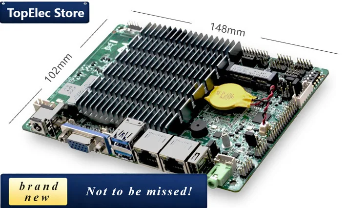 TopElec 3.5 Inch X86 Mini Industrial Control Host Industrial Main Board J4125 Double Network String Com With Rohs Ce Certificati
