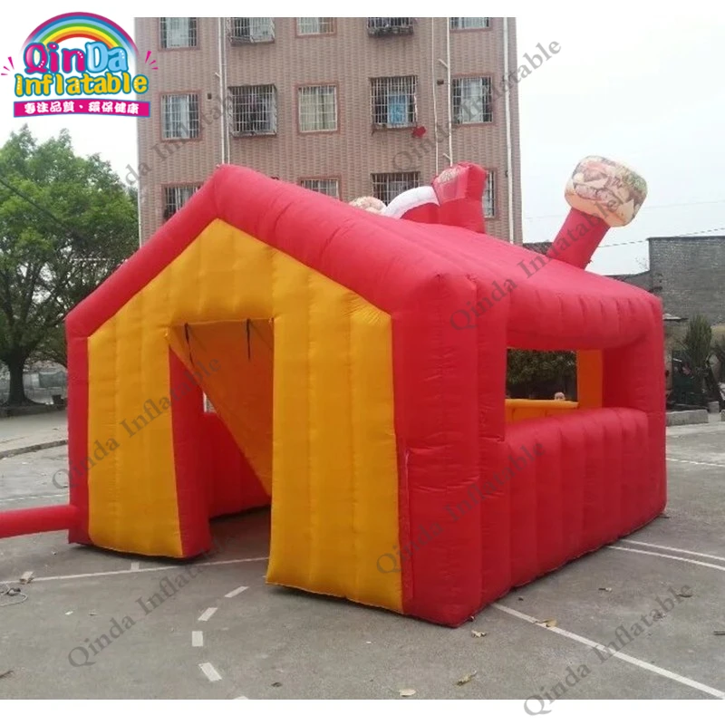 Tienda inflable personalizada del soporte de la cabina de la comida, puesto inflable emergente de 4*4*3M para la decoración del día de Chriden