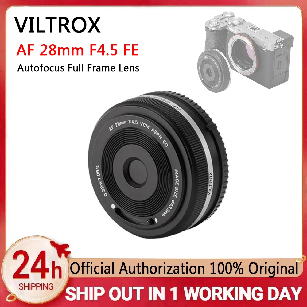 Viltrox 28mm F4.5 Full Frame AutoFocus Lens for Sony FE-Mount Ultra-thin Design Pancake Lens Wide-Angle Camera lens