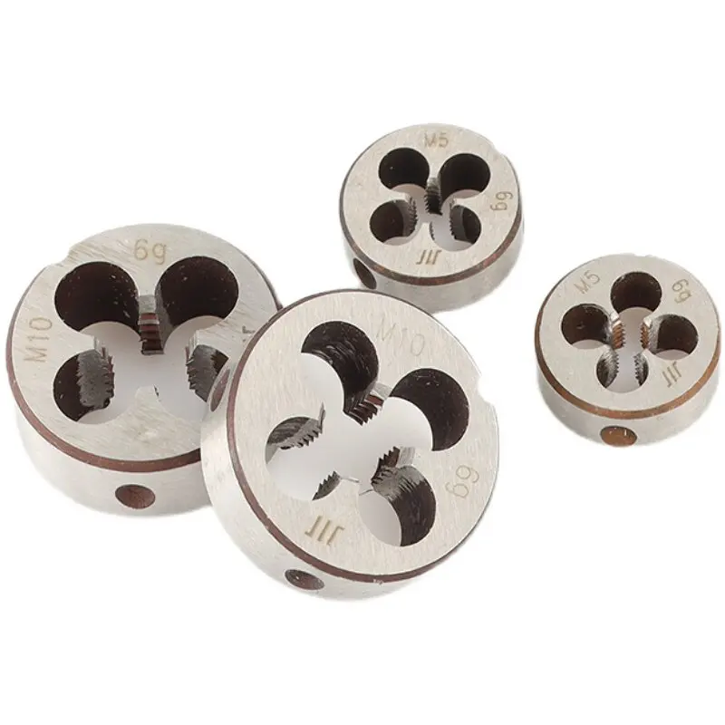 10PCS，Round Die Fine Tooth Manual Thread Threading Machine M1 M3 M4 M5 M6 M8 M10 M12 M14 M20