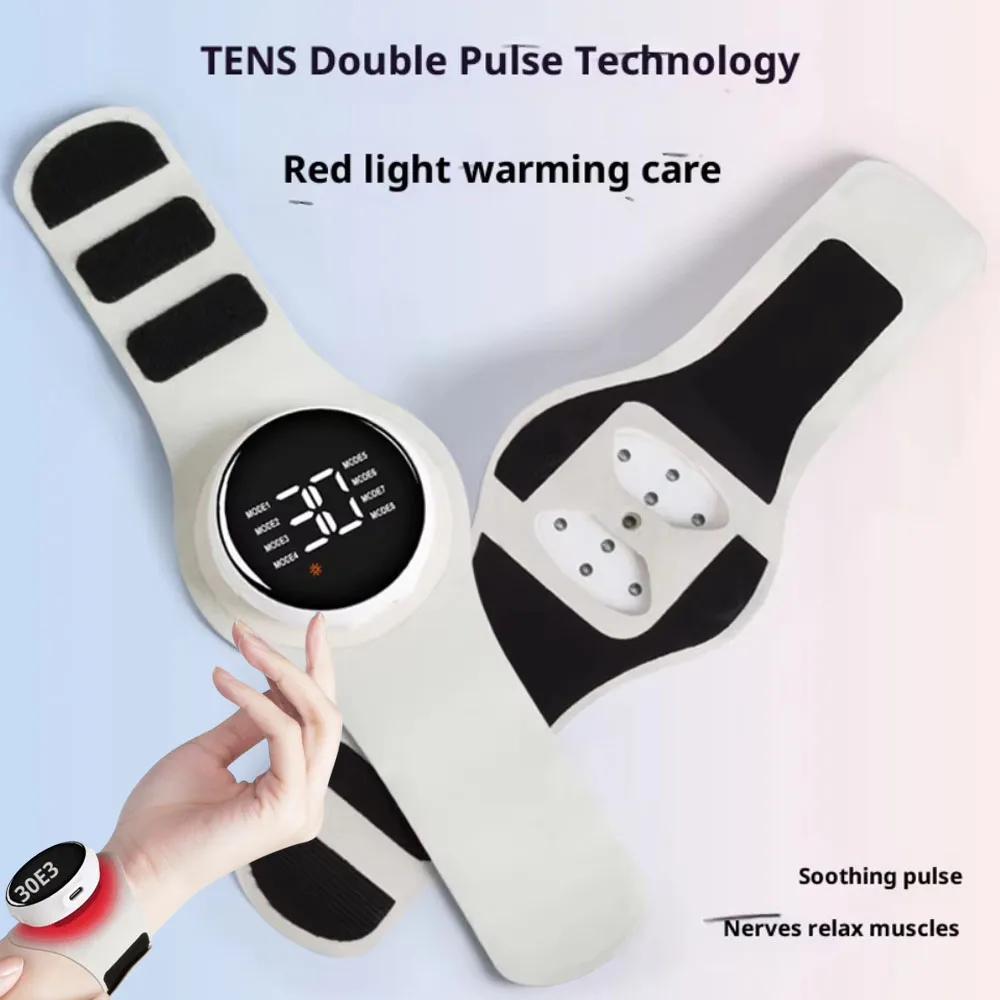 

Electric Wrist Massager Ems Microcurrent Pulse Red Light Wrist Guard for Carpal Tunnel Tenosynovitis Muscle Fatigue Relief