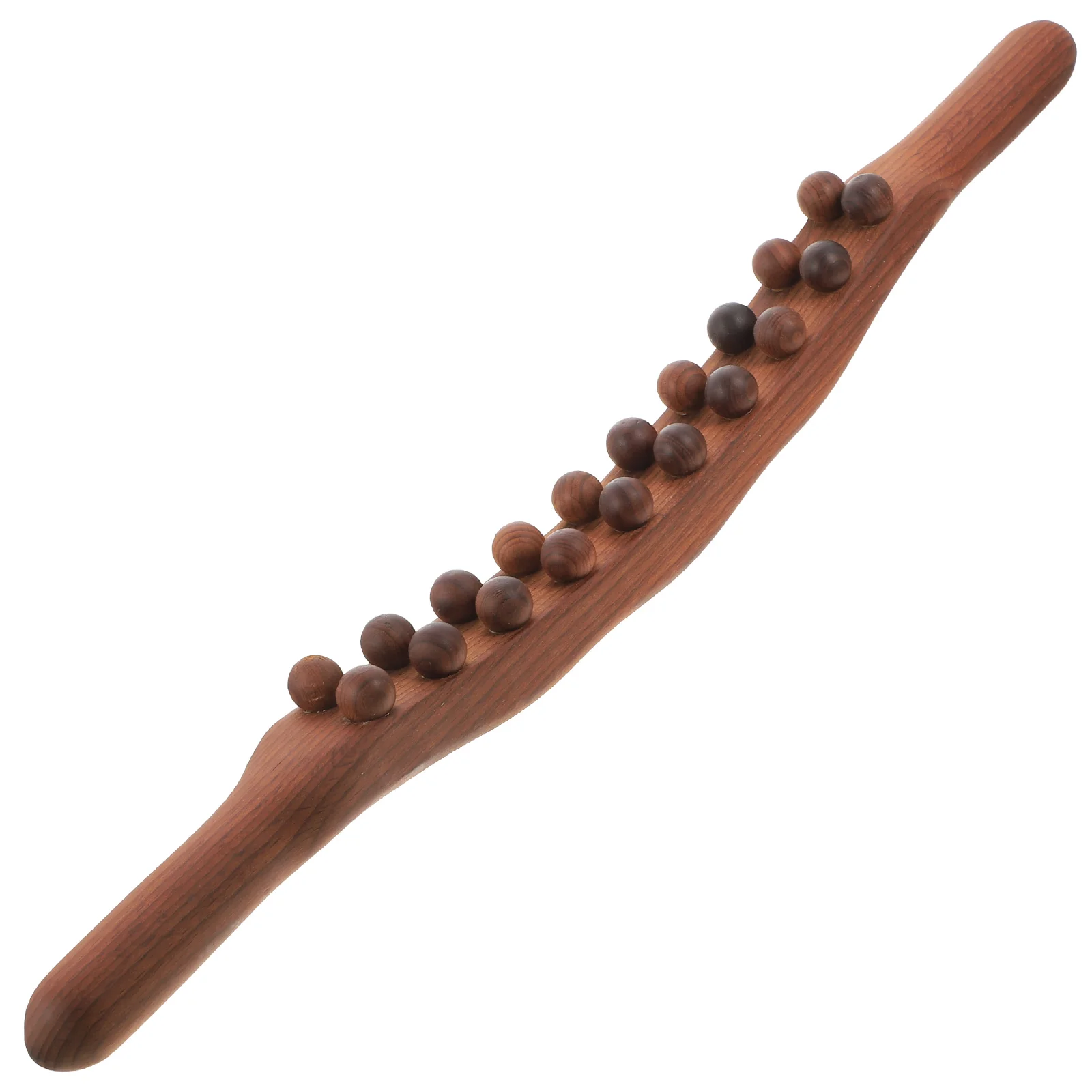 

Double Row Massage Stick Wooden Massager Body Rolling Portable Roller Neck Household Tool