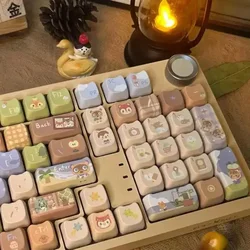 142 teclas, regalo personalizado, teclas de gato bonito, nuevas teclas MAO, teclado mecánico cuadrado de sublimación térmica 2,25 U 2,75U para Alice