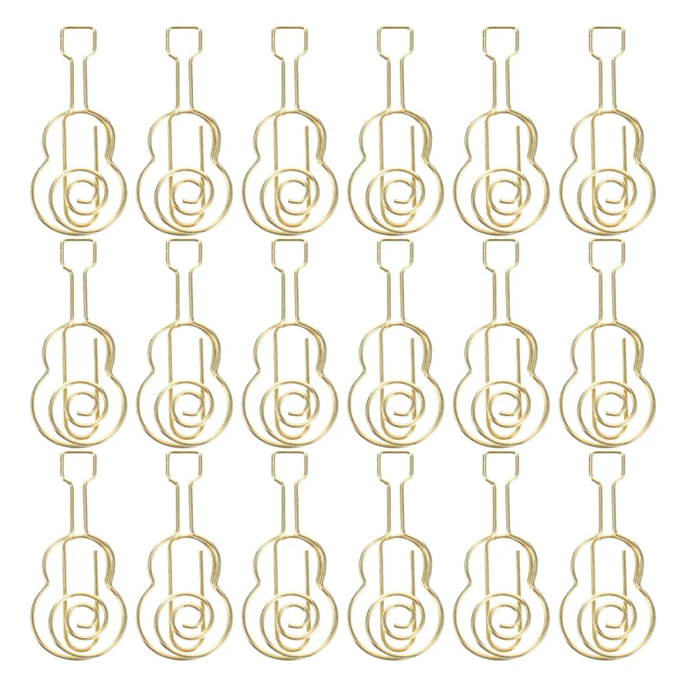 30 Pcs Guitar Paper Clip Mini Binder Clips Food Bag Medium Small Colorful Modeling Tiny Photo