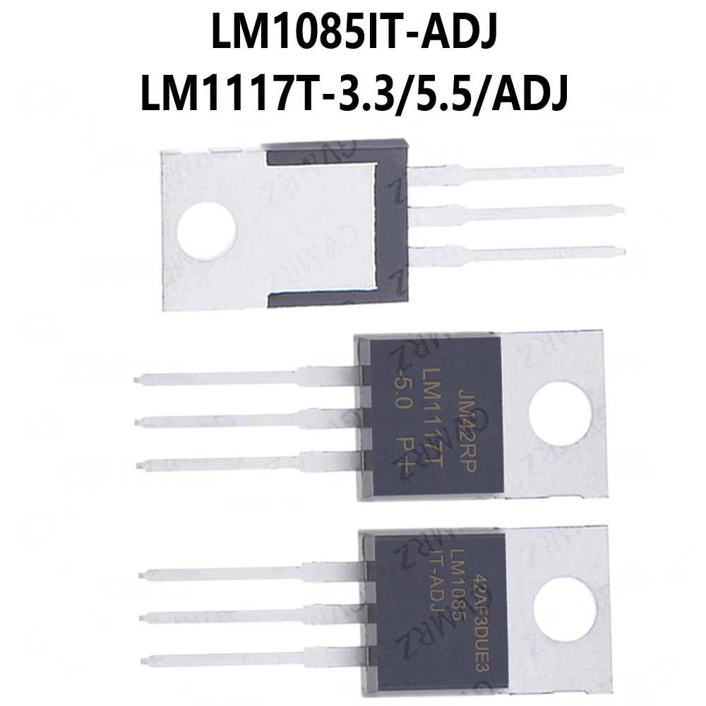 10PCS TO-220 LM1117T-3.3 LM1117T-5.0 LM1117T-ADJ LM1085IT-ADJ LM1117T LM1085IT TO-220