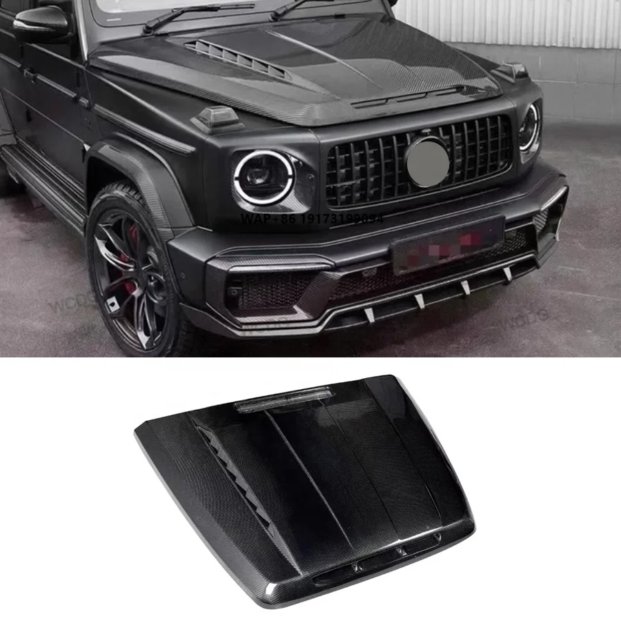 

Top Style New Carbon Fiber Front Engine Hood Bonnet Cover for W464 G500 G550 G63 2019+ Body Kit