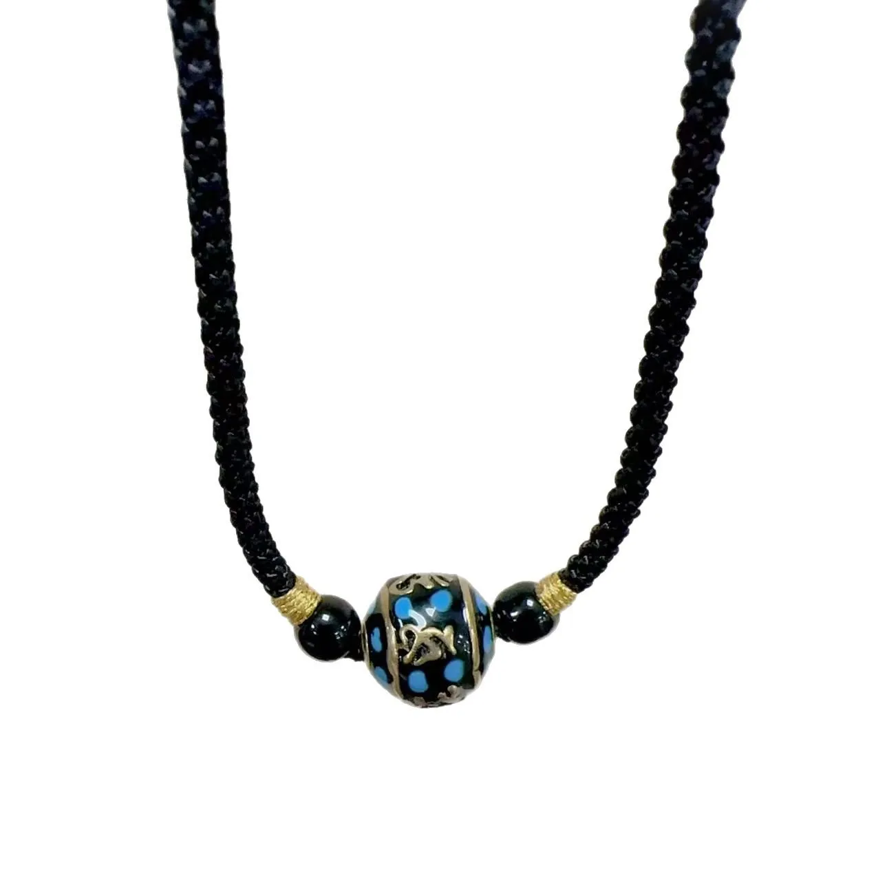 Blessing Six-syllable Great Bright Mantra Bead Pendant For Men Jewelry Ethnic Style Colored Enamel Bead Necklace Women Gift