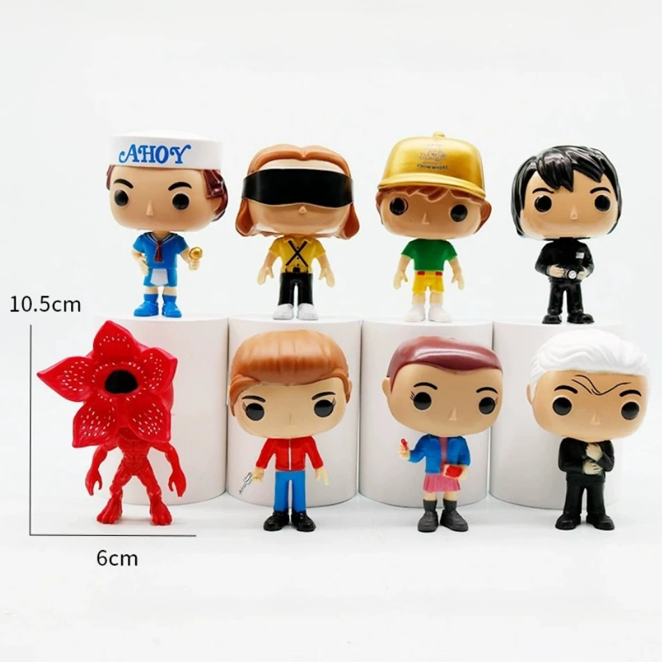 6-8 stuks Stranger verzamelbare vinyl actiefiguren, woondecoratie, ornament, cadeau voor kinderen en fans