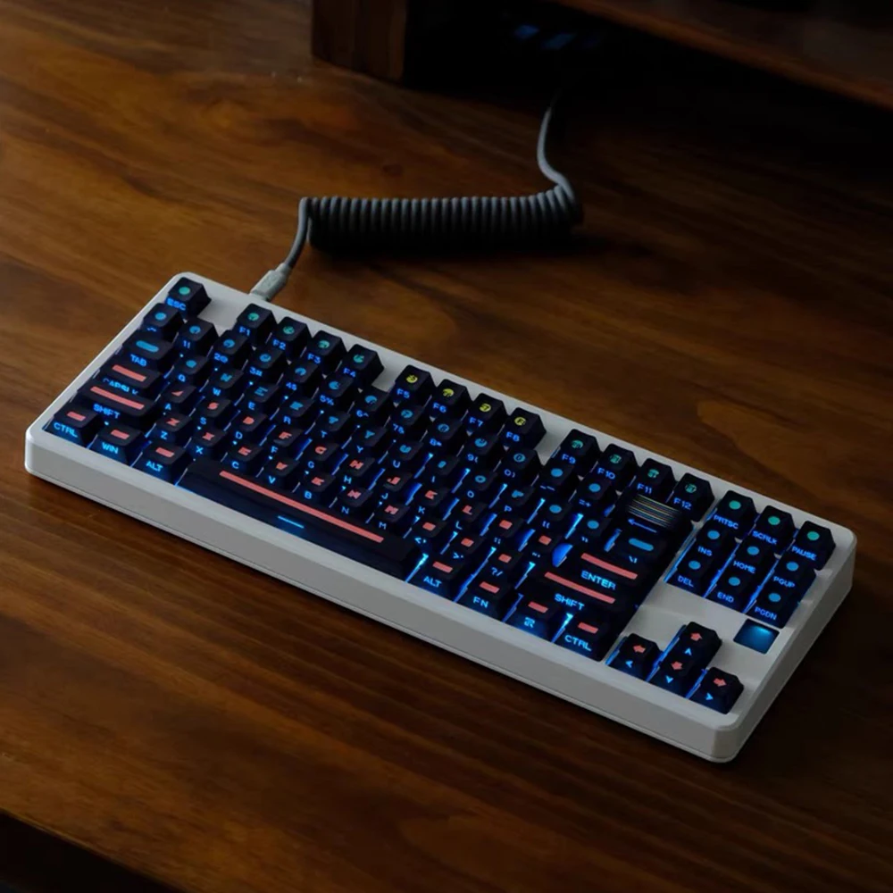 Side light Keycaps PBT Cherry Profile Dye Sublimation Key caps for Fits MX Switch wooting Mechanical Keyboard