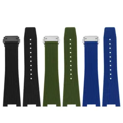 High Qualiy Rubber Watchband For Bell & Ross INSTRUMENTS Watch Band BRX5R BR05 Sports Bracelet BR Notched 12mm Silicone Straps