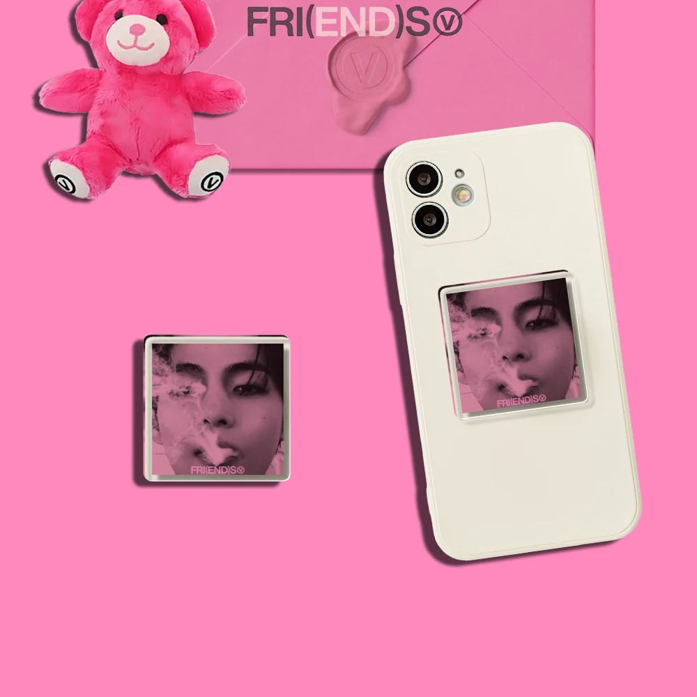 Acrylic Kpop Mobile Phone Holder Ring Stand FRIENDS V Album LAYOVER Agust DDays Teakook Grip Holder Socket Expanding Accessories